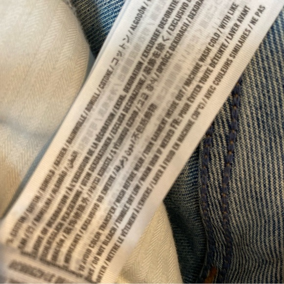 Abercrombie & Fitch Zoe Natural Rise A-Line Jean Skirt Distressed Denim 26 2 - Picture 6 of 6